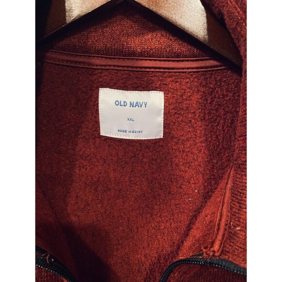 Old Navy Burgundy Red Quarter Zip Fleece Pullover Jacket - size XXL - Picture 3 of 3